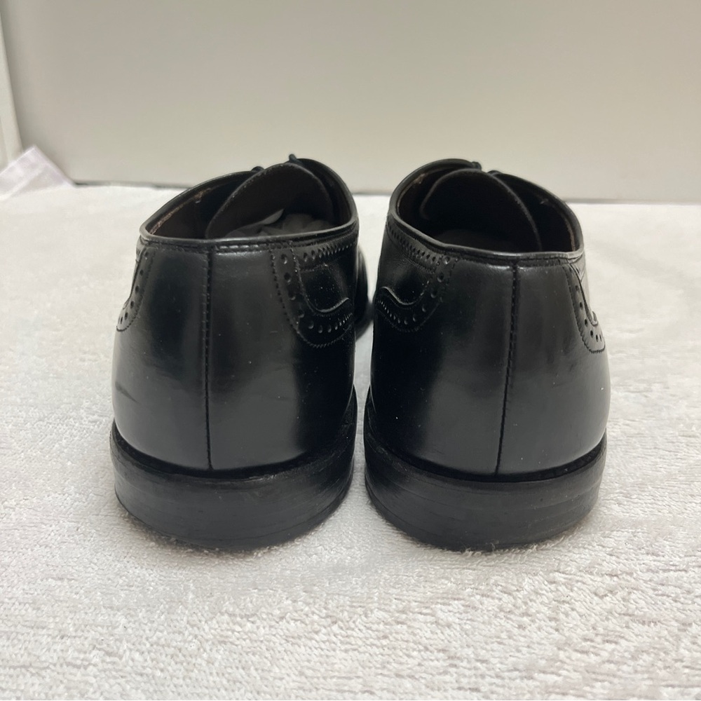Allen Edmonds Stratton Mens Lace Up Oxford Dress Shoes Black Cap Toe Size 9.5D - Picture 7 of 10